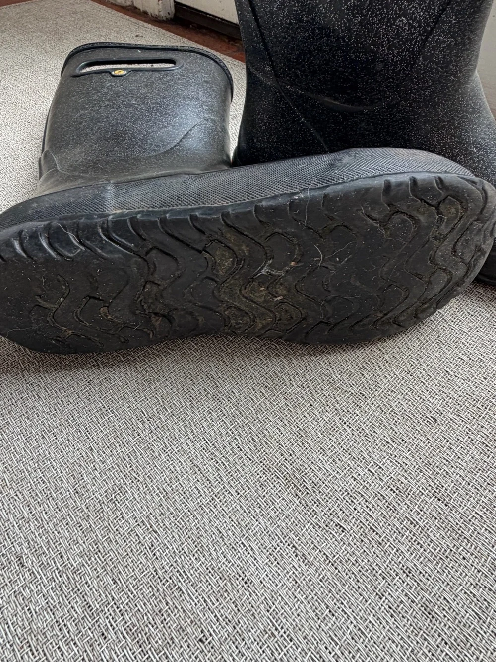 Bogs Kids Black Sparkle Waterproof Rain Boots